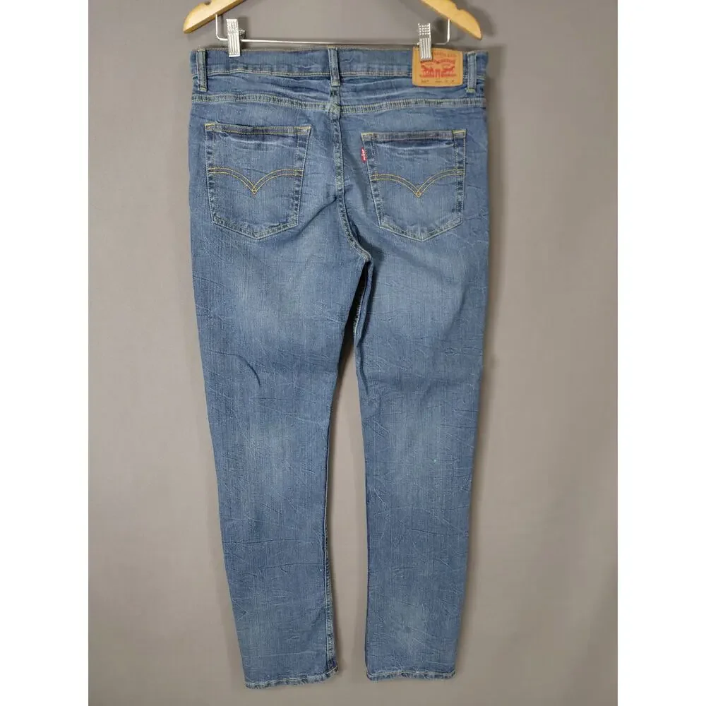 LEVI STRAUSS Blue Straight Stretch Jeans Men 502 Size 30
